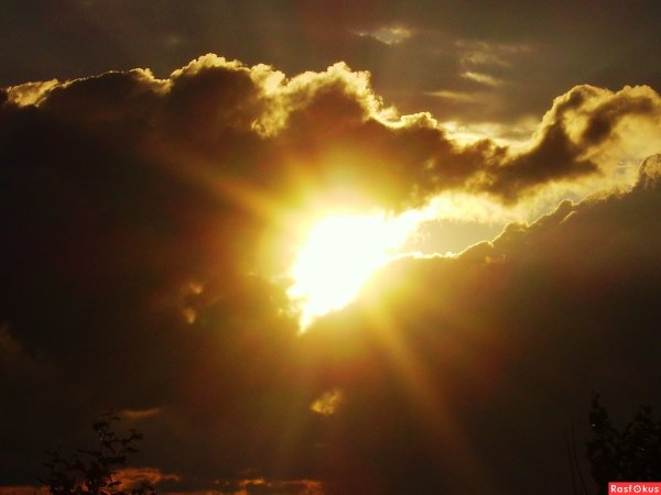 Солнце из-за туч