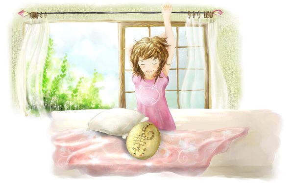 Я встаю утром