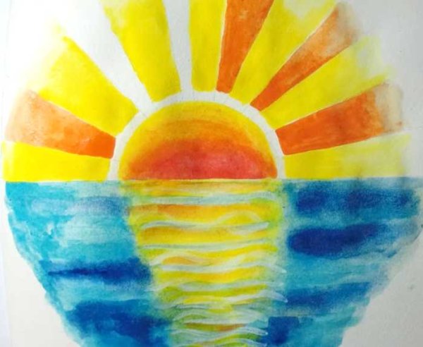 Солнце красками