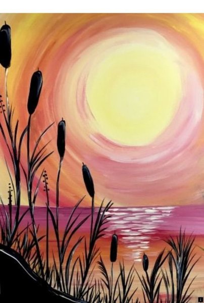 Правополушарное рисование закат