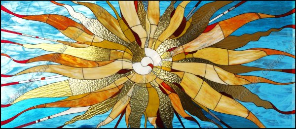 Витраж солнце