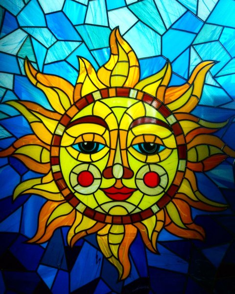 Витраж солнышко