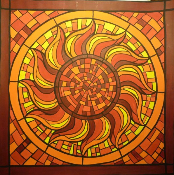 Витраж солнце