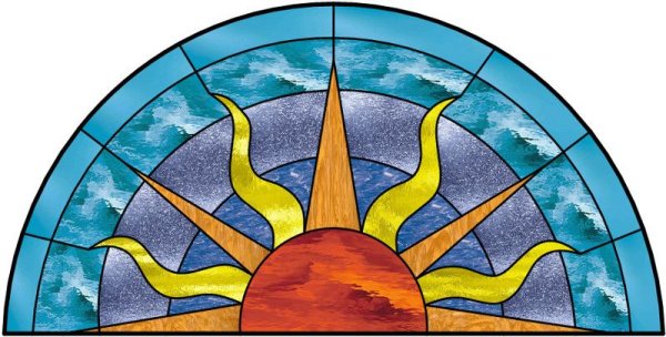 Витраж солнце