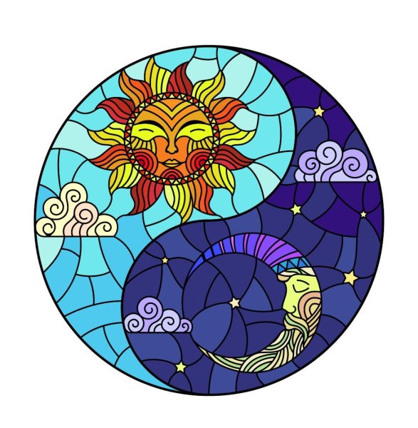 Витраж Луна