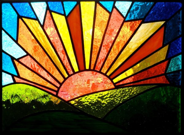 Витраж солнце