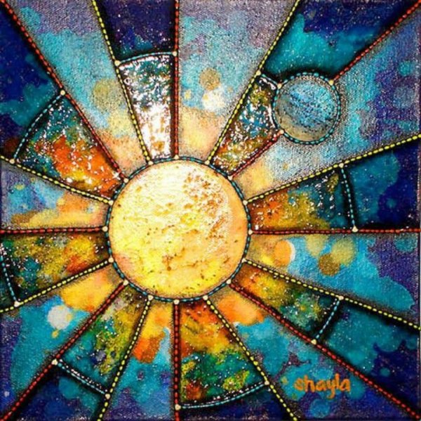 Витраж солнце