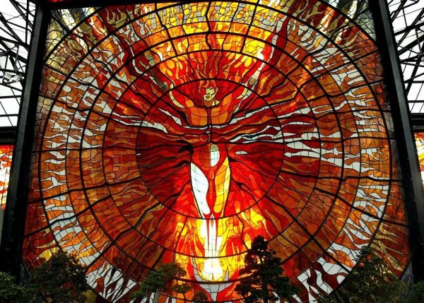 Витраж солнце