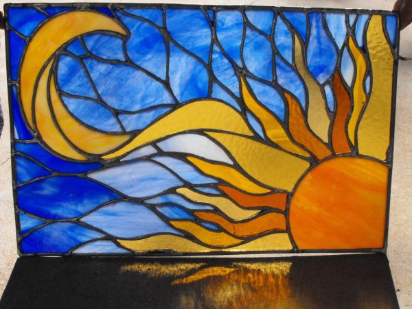 Витраж рассвет