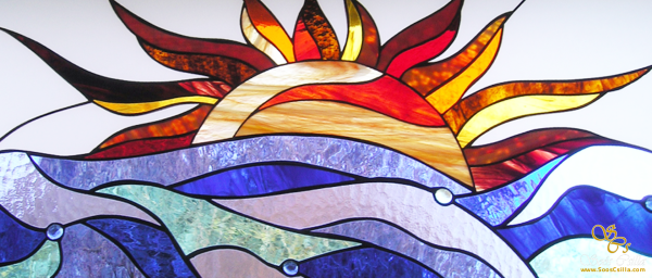 Эскиз витража в цвете