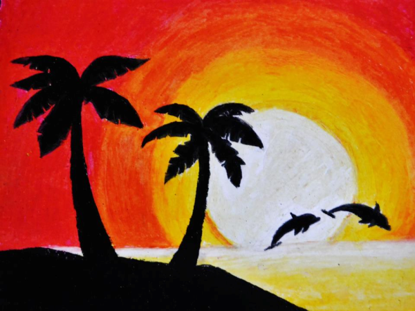 Пейзажи красками для начинающих легкие