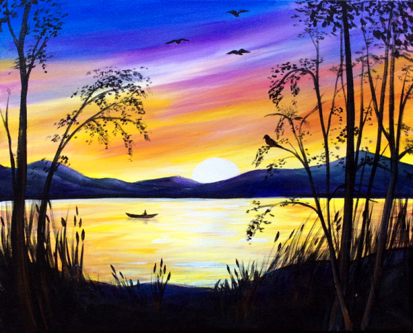 Нарисовать закат