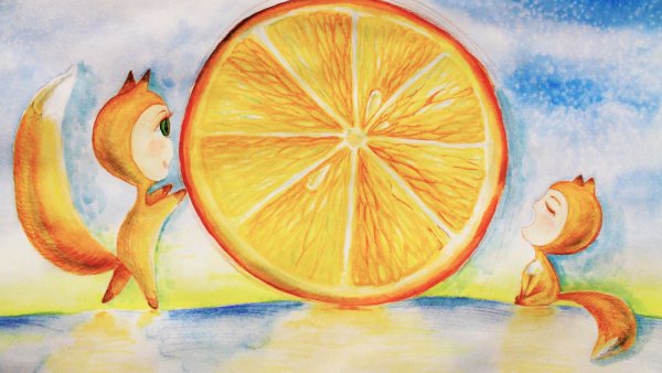 Апельсин для рисования