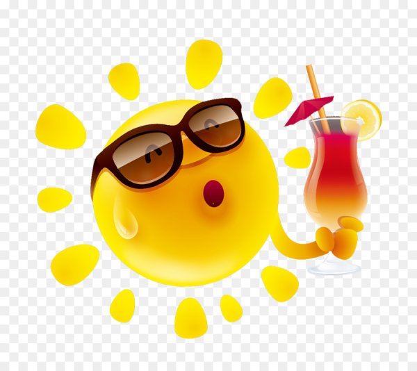 Смайлик лето жара