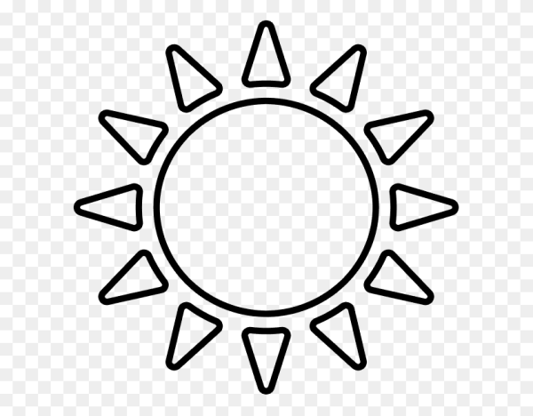 Раскраска солнце с лучами
