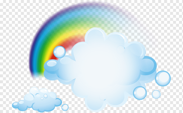 Радуга с облаками