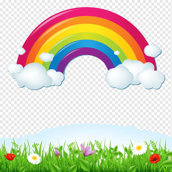 Радуга на белом фоне