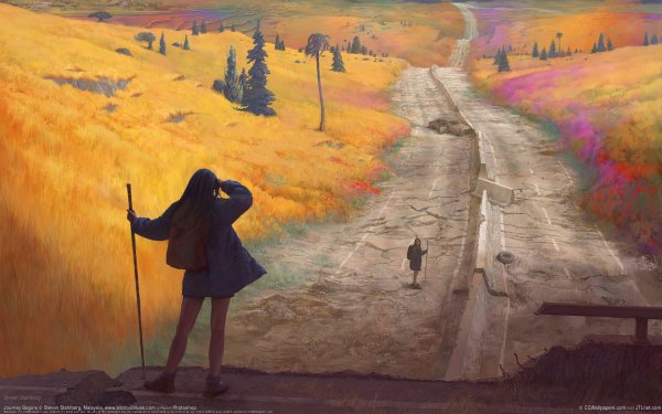 Путник на дороге