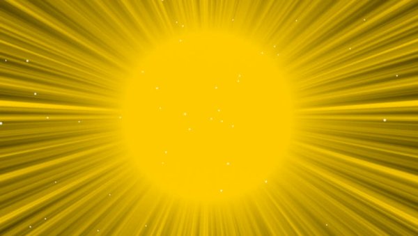 Желтые лучи солнца