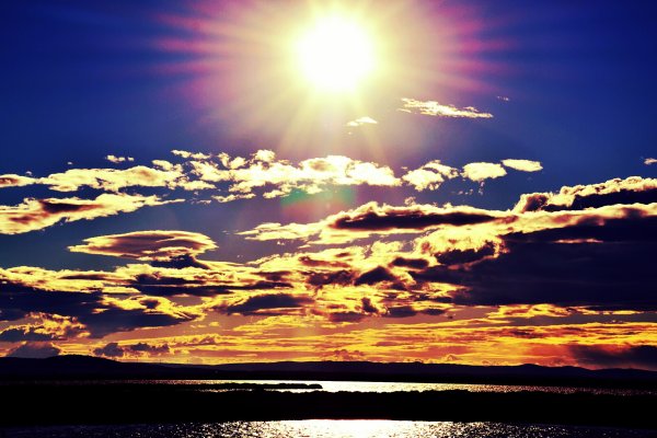 Закат на море