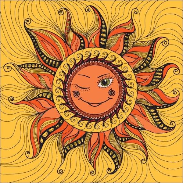 Лубок солнце