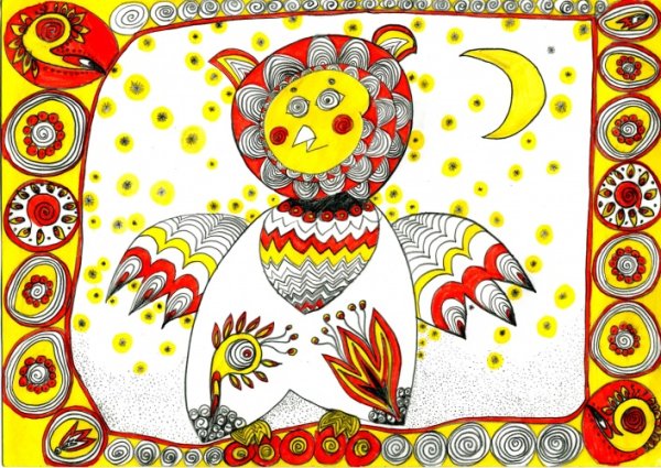 Лубок солнце