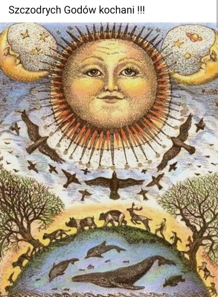 Старинное изображение солнца