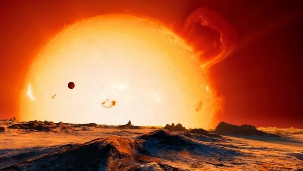 Солнце поглощает землю