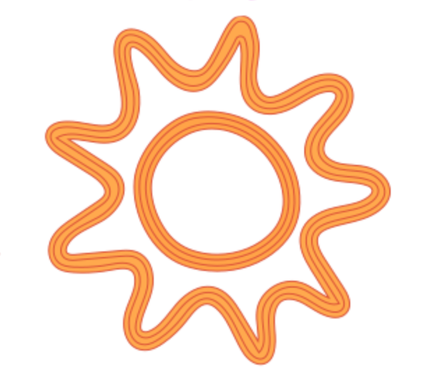 Ассоциации в виде солнца