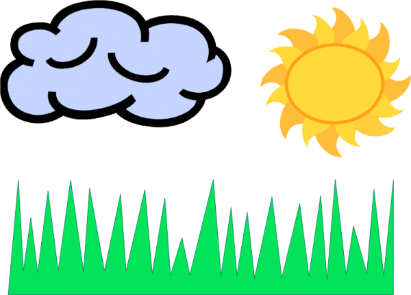 Солнечные лучи мультяшные