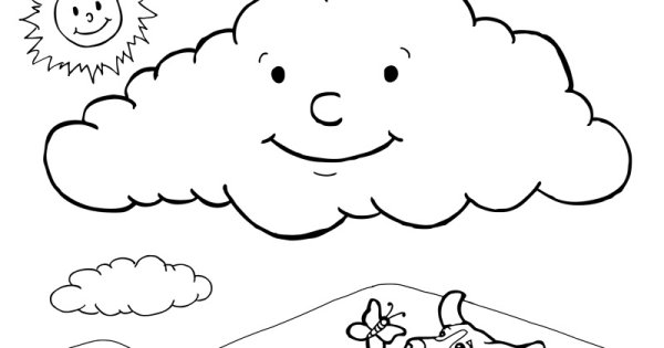 Раскраски облака для детей 4-5 лет