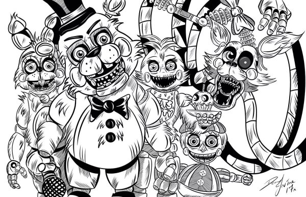 Разукрашки ФНАФ