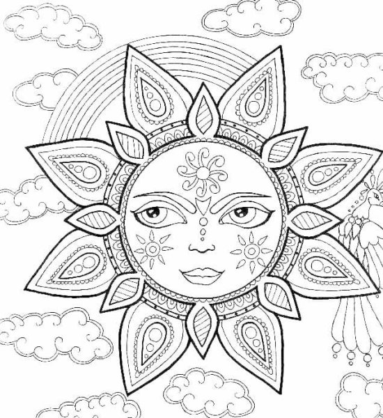 Луна раскраска