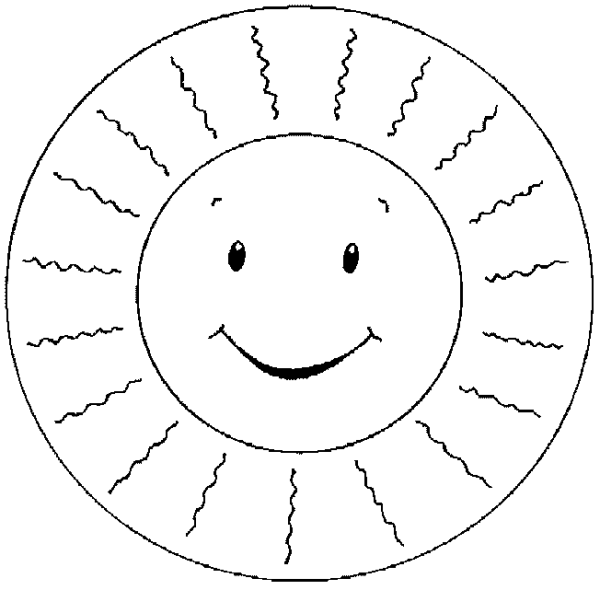 Раскраска. Солнышко