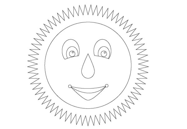 Раскраска. Солнышко
