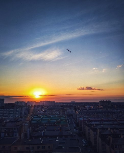 Красивый рассвет в Краснодаре