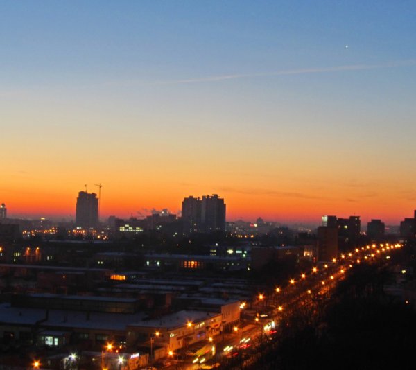 Рассвет в городе