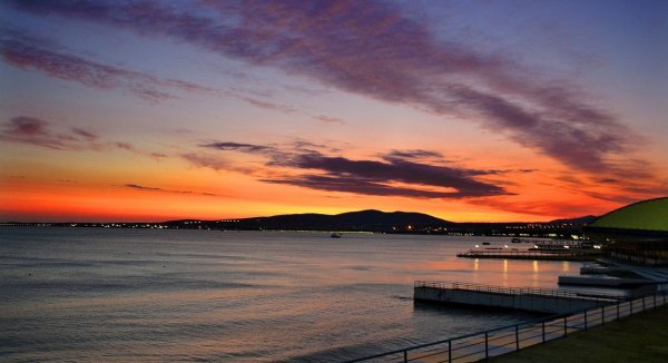 Закат на черном море Геленджик