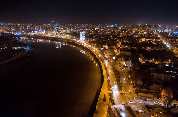 Саратов ночной вид сверху