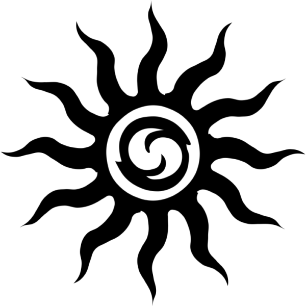 Трайбл тату эскизы солнце
