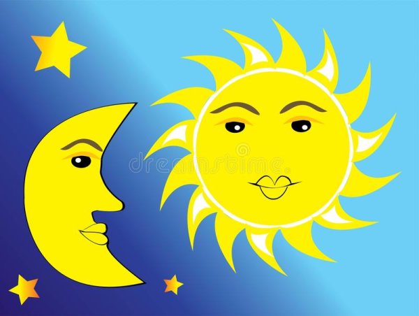 Сказочные солнце и Луна