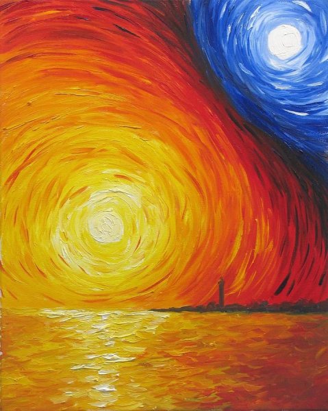 Солнце живопись