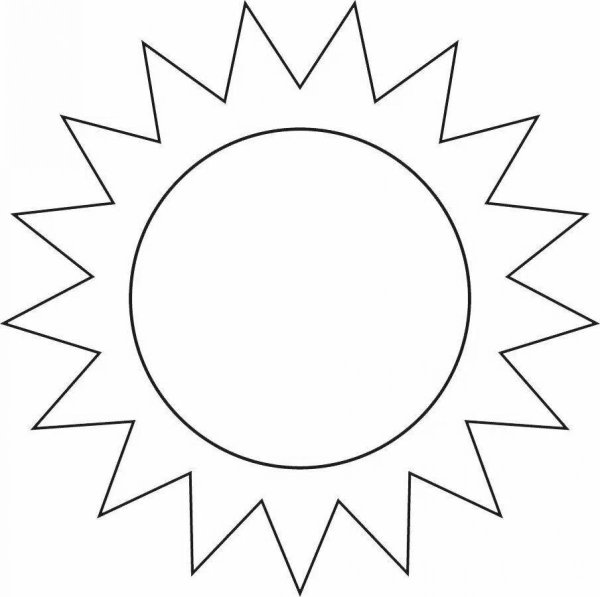 Солнце раскраска