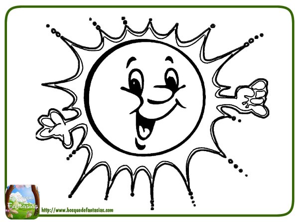 Солнышко вектор чб