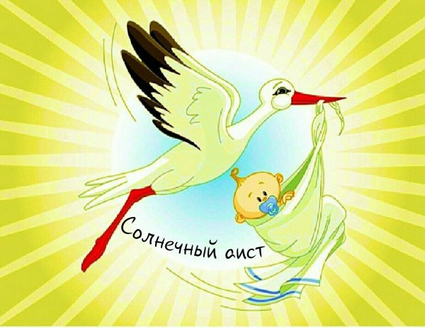 Аист с малышом