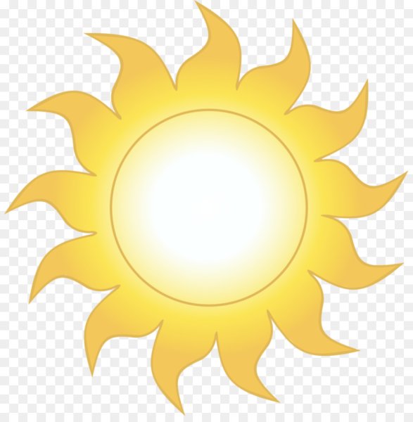 Солнце на прозрачном фоне