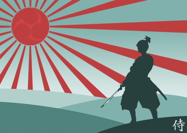 Арт Империя Японии Самураи