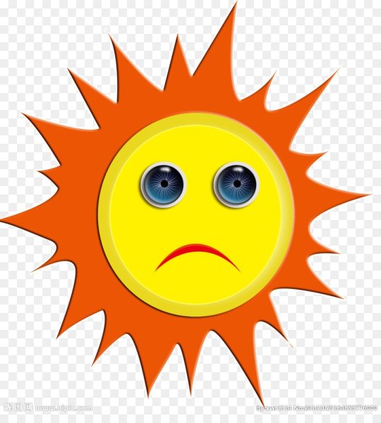 Солнце грустное и веселое