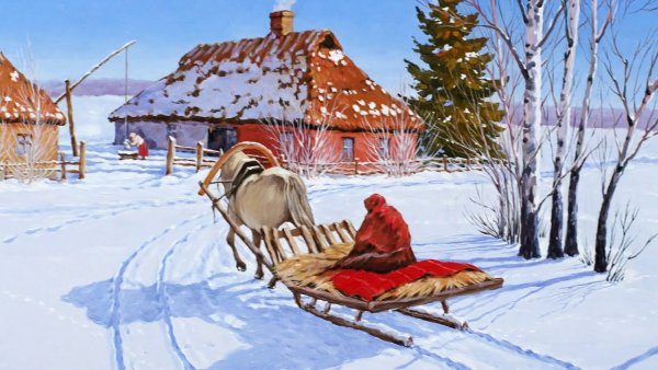 Художник Сергей Кольба картины зима