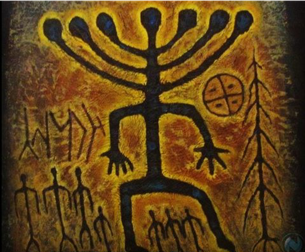 Наскальная живопись Хакасии шаман